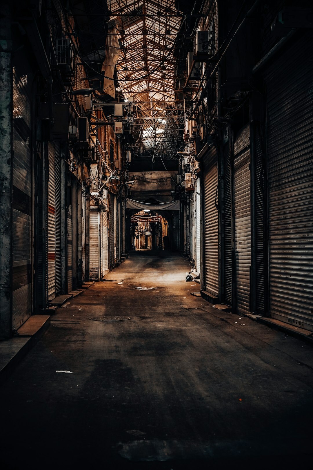 dark alley at night